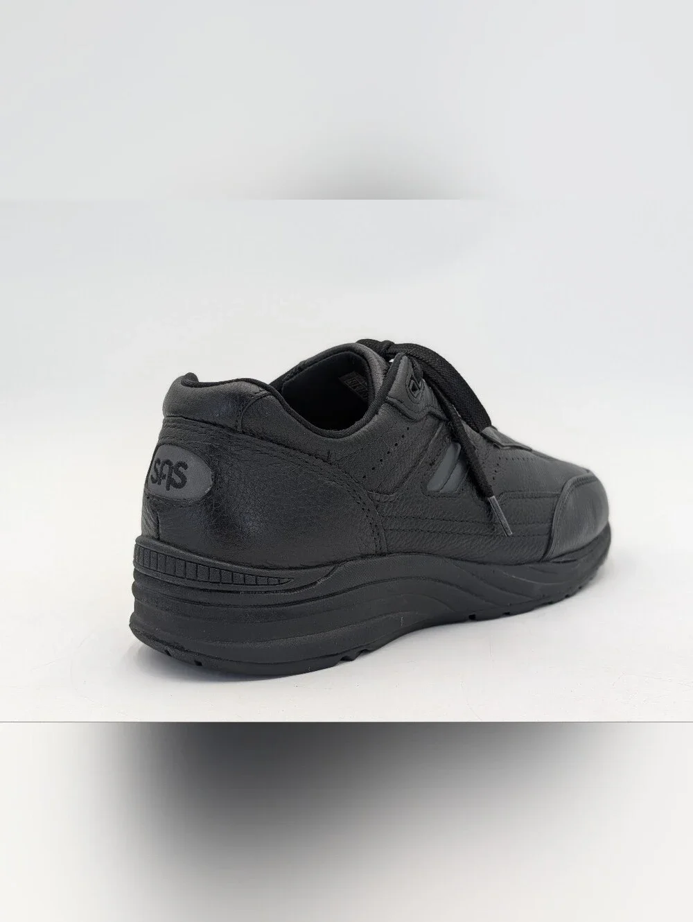 SAS Time Out Men's Black Leather Walking Shoes Sz 11 Slim EZ Lace Comfort